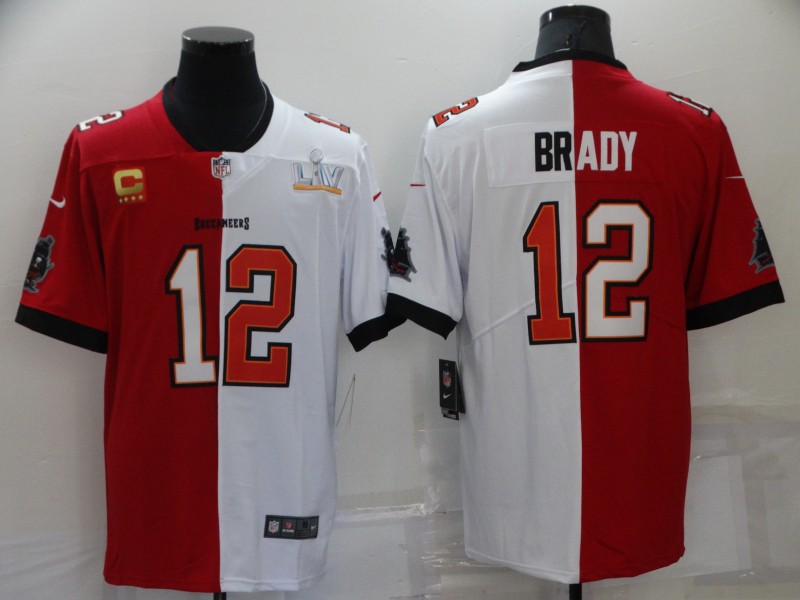 Men's Tampa Bay Buccaneers Tom Brady #12 Red/White Jersey